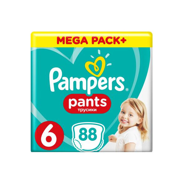 

Подгузник Pampers трусики Pants Extra Large Размер 6 (15+ кг), 88 шт (4015400697558)