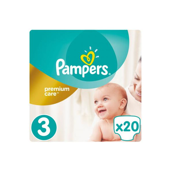 

Подгузник Pampers Premium Care Midi Размер 3 (5-9 кг), 20 шт (4015400687818)