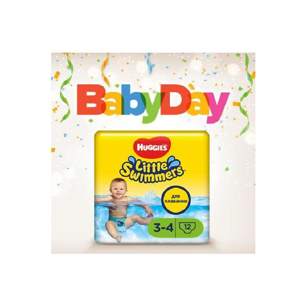 

Подгузник Huggies Little Swimmer 3-4 (7-15 кг) 12 шт (36000183399)