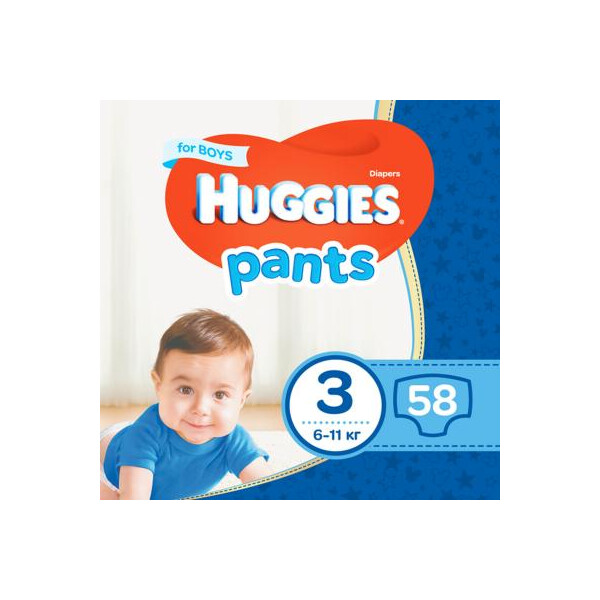 

Подгузник Huggies Pants 3 для мальчиков (6-11кг) 58 шт (5029053564005)