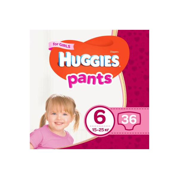 

Подгузник Huggies Pants 6 для девочек (15-25 кг) 36 шт (5029053564050)
