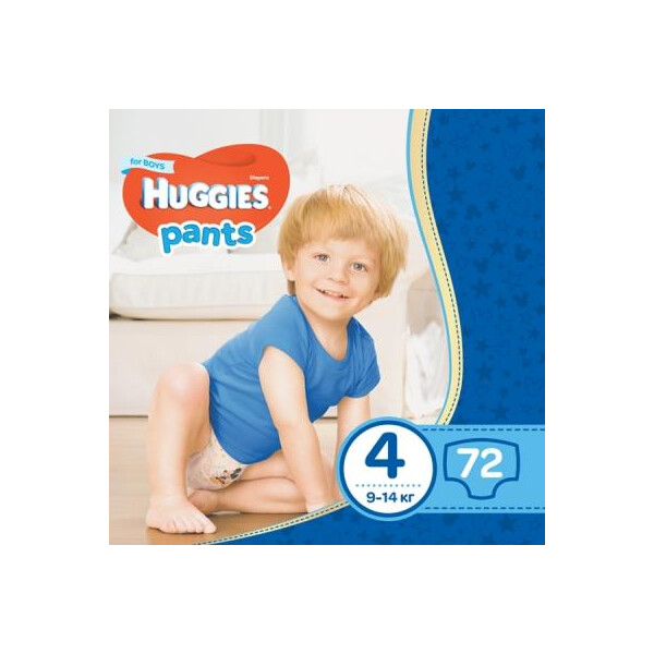 

Подгузники Huggies Pants 4 для мальчиков (9-14 кг) 72 шт (5029053564104)