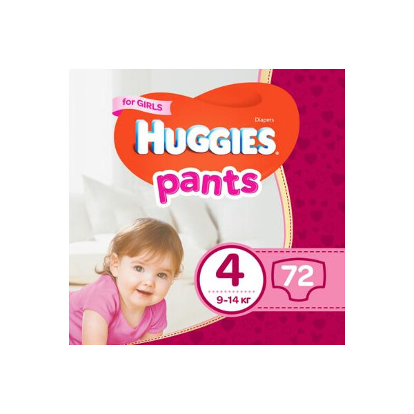 

Подгузник Huggies Pants 4 для девочек (9-14 кг) 72 шт (5029053564098)