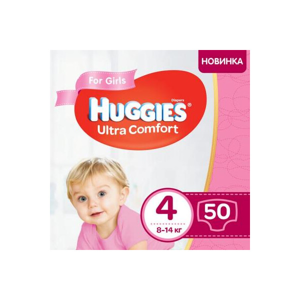 

Подгузник Huggies Ultra Comfort 4 Jumbo для девочек (8-14 кг) 50 шт (5029053565378)