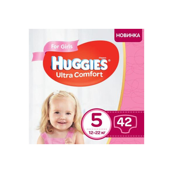

Подгузник Huggies Ultra Comfort 5 Jumbo для девочек (12-22 кг) 42 шт (5029053565392)