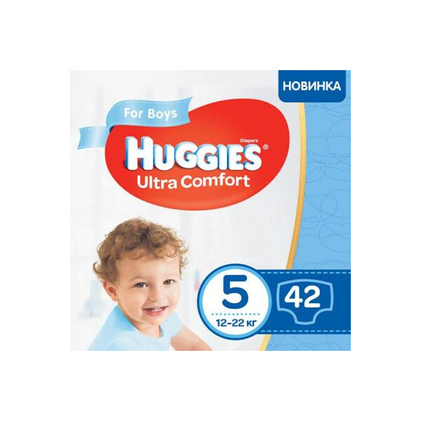 

Подгузник Huggies Ultra Comfort 5 Jumbo для мальчиков (12-22 кг) 42 шт (5029053565408)