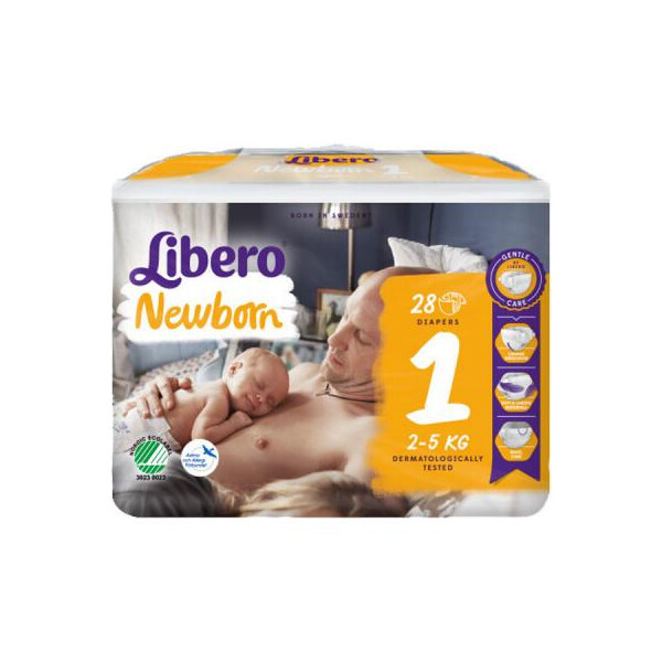 

Подгузник Libero Newborn 1 (2-5кг) 28шт (7322540687736)