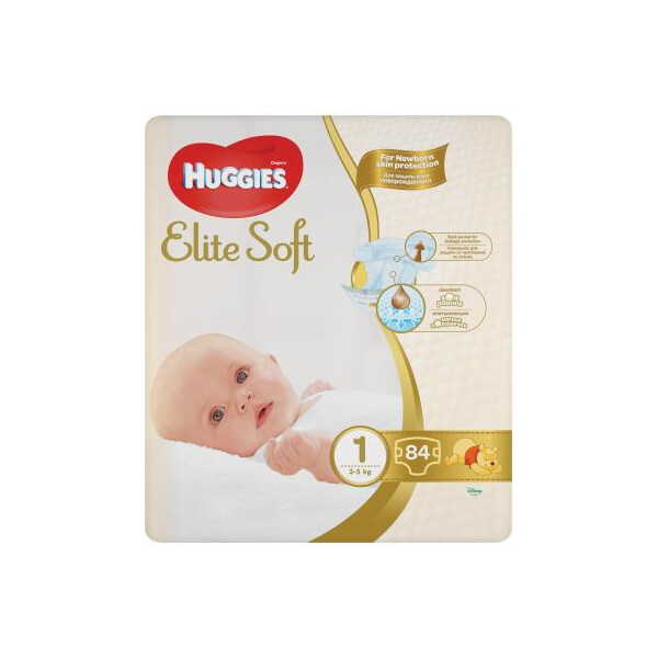 

Подгузник Huggies Elite Soft 1 Mega 84 шт (5029053546940)