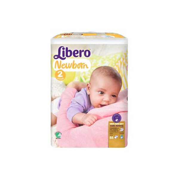 

Подгузник Libero Newborn 2 (3-6 кг) 88 шт (7322540731477)