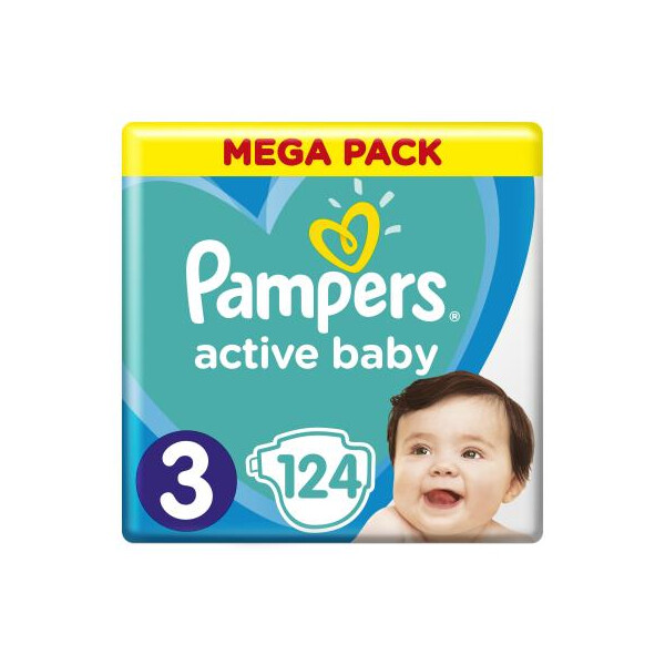

Подгузник Pampers Active Baby Midi Размер 3 (6-10 кг), 124 шт. (8001090950857)