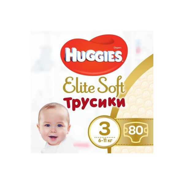 

Подгузник Huggies Elite Soft Pants M размер 3 (6-11 кг) 80 шт (5029053547671)