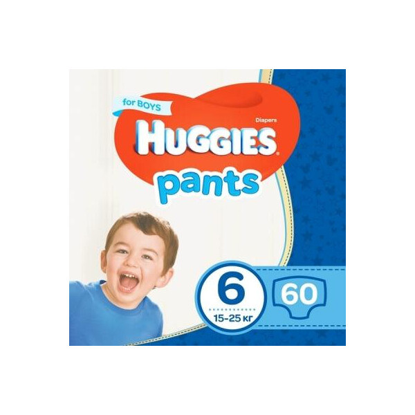 

Подгузник Huggies Pants 6 для мальчиков (15-25 кг) 60 шт (5029053564142)