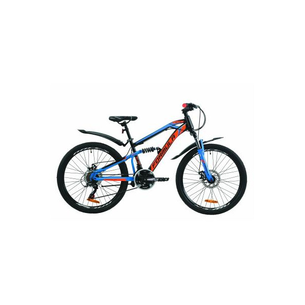 Велосипед Formula 24" BLAZE AM2 DD рама-14" St 2020 черно-синий с оранжевым (OPS-FR-24-199)