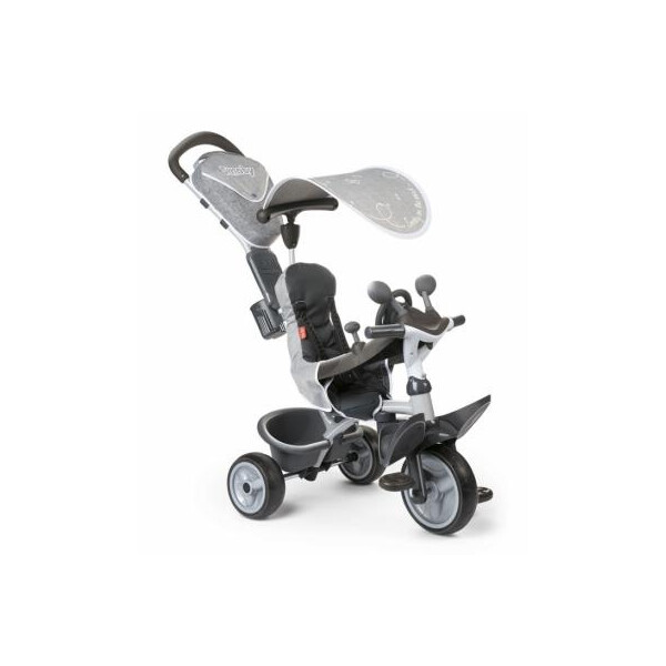 

Детский велосипед Smoby Комфорт, козырек и багажник, Серый (741202)