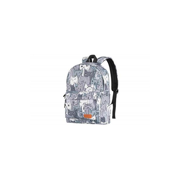 

Рюкзак для ноутбука 2E TeensPack Cats, grey (2E-BPT6114GC)