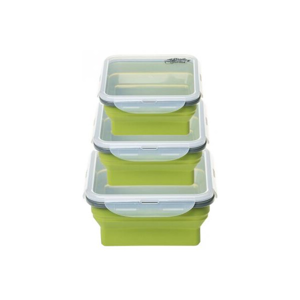 

Набор туристической посуды Tramp из 3х контейнеров силиконовых 400/700/1000ml olive (TRC-089-olive)