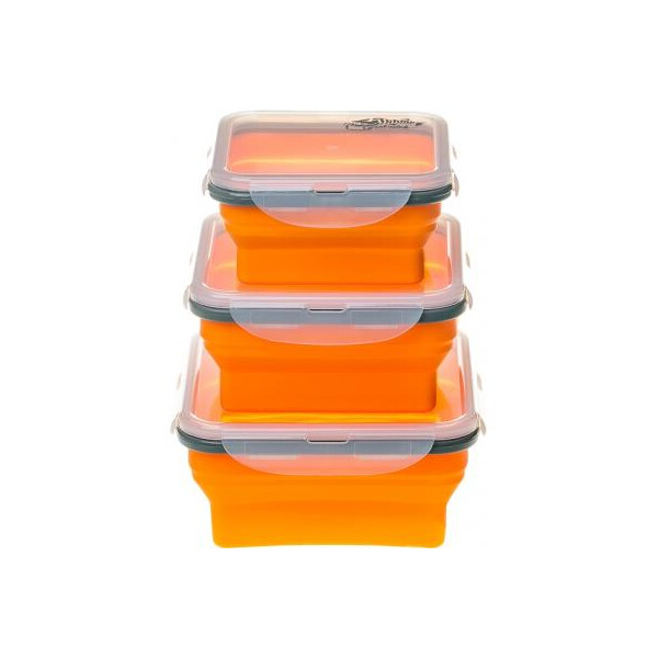 

Набор туристической посуды Tramp из 3х контейнеров силиконовых 400/700/1000ml orange (TRC-089-orange)