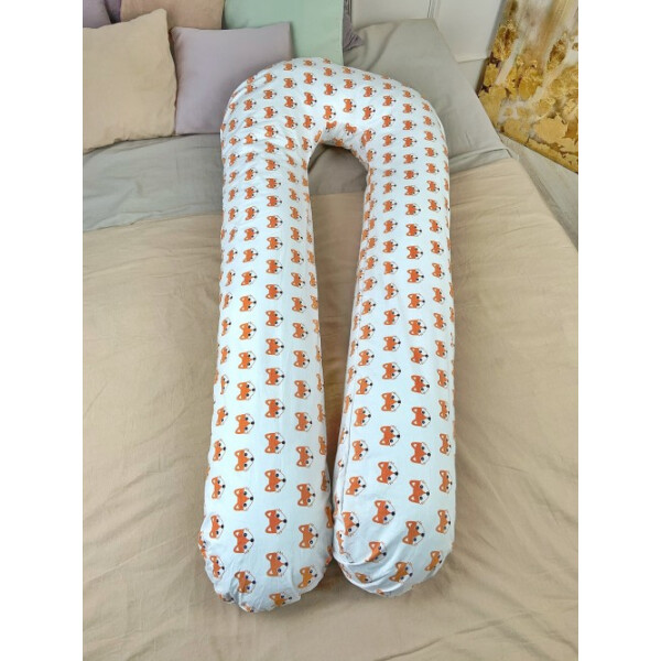 

Подушка для беременных обнимашка U образная подкова Coolki Хлопок Премиум 170x75 Лисички