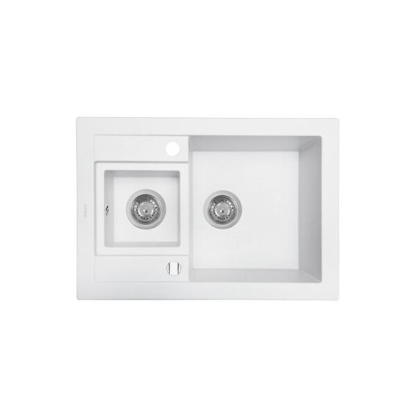 

Кухонная мойка PERFELLI GRANZE PGG 506-67 WHITE