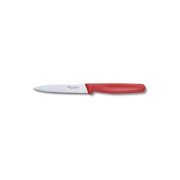 

Кухонный нож Victorinox Standart 10 см, с волнистым лезвием, красный (5.0731)