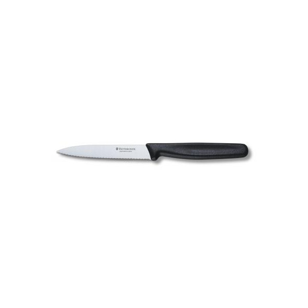 

Кухонный нож Victorinox Standart 10 см, с волнистым лезвием, черный (5.0733)