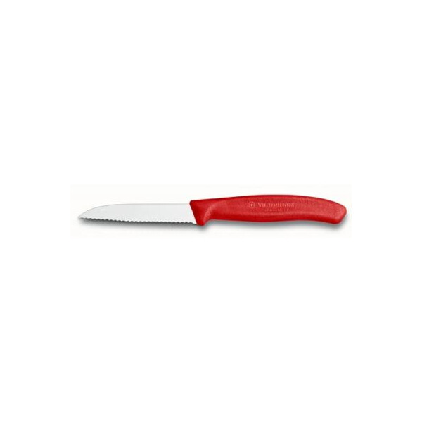 

Кухонный нож Victorinox SwissClassic для овощей 8см, волнистое лезвие, красный (6.7431)