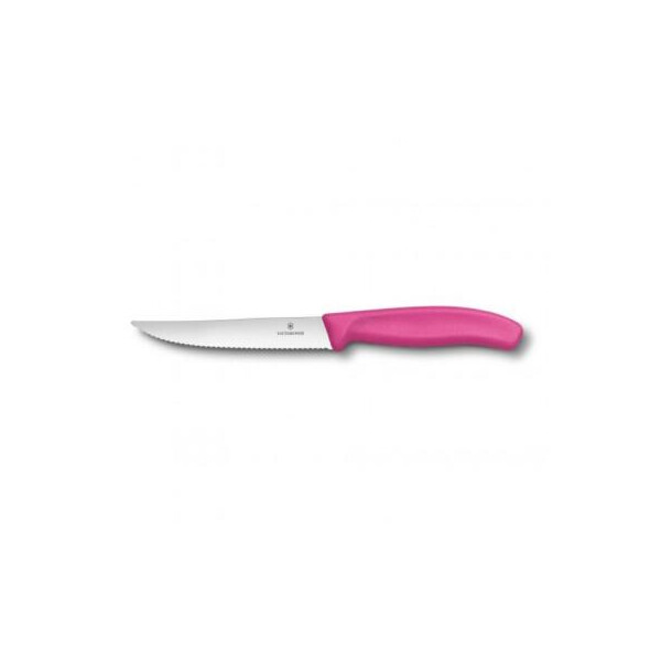 

Кухонный нож Victorinox SwissClassic для стейка 12 см, волнистое лезвие, розовый (6.7936.12L5)