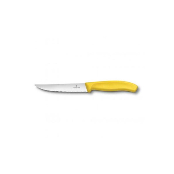 

Кухонный нож Victorinox SwissClassic для стейка 12 см, волнистое лезвие, желтый (6.7936.12L8)