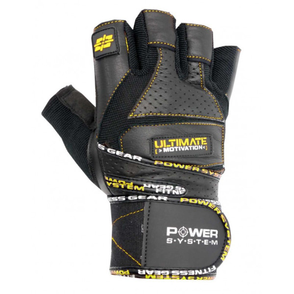 

Перчатки для фитнеса и тяжелой атлетики Power System Ultimate Motivation PS-2810 Black Yellow Line XL (PS_2810_XL_Black/Yellow)