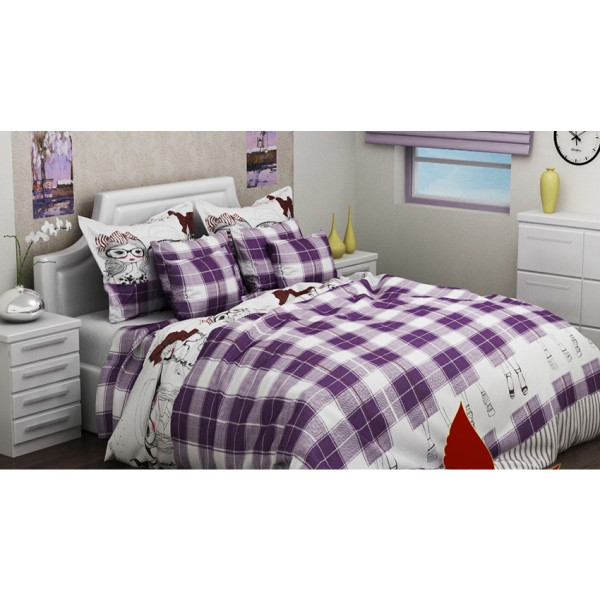 

ТМ TAG 1,5-спальный КПБ R2068 violet