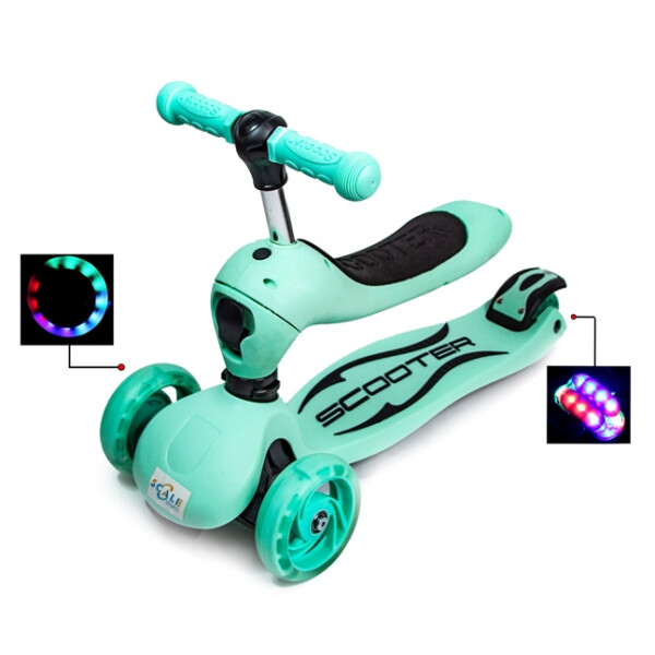 

Самокат-трансформер 2in1 Scale Sports. Turquoise (все колеса светятся)