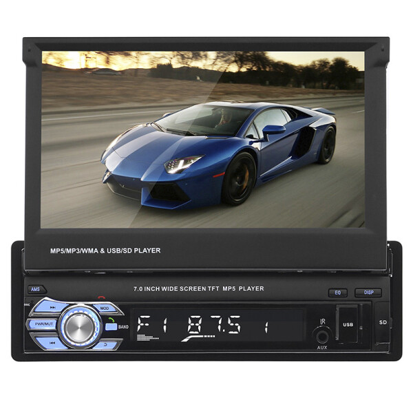 

Автомагнитола 7'' Lesko 9601B 1 DIN выдвижной экран USB просмотр видео 55 Вт + ПОДАРОК
