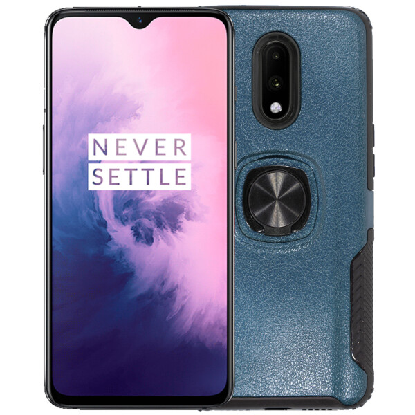 

Ударопрочный чехол Serge Ring для смартфона OnePlus 7 Blue магнитный держатель съемная накладка с подставкой