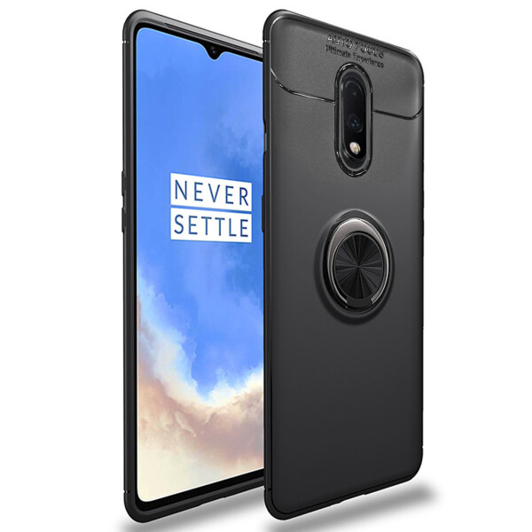 

Силиконовый чехол-накладка C-KU SM02 Black для смартфона OnePlus 7 магнитный держатель защитный с подставкой