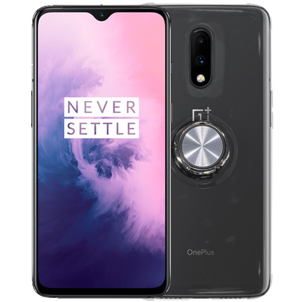 

Силиконовый чехол C-KU SM01 для смартфона OnePlus 7 White магнитный держатель прозрачный накладка-подставка
