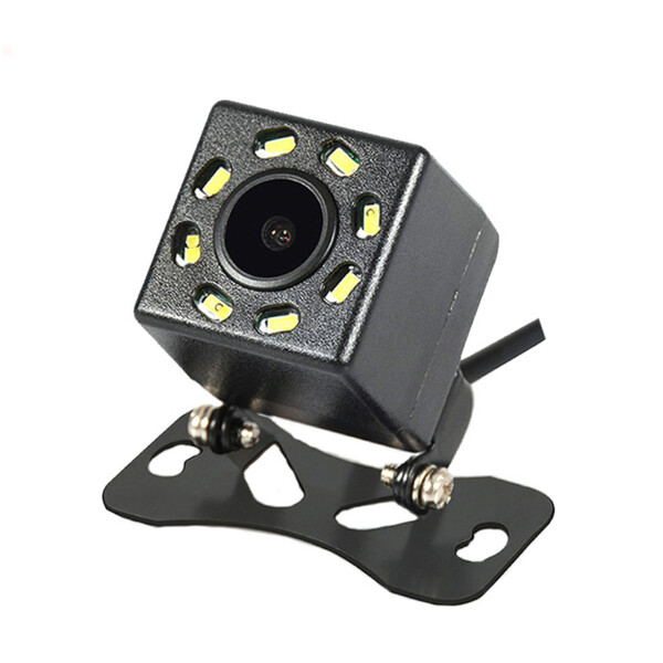 Акція на Автомобильная камера заднего вида Lesko JF-018 универсальная с светодиодной подсветкой 8 LED для авто від Allo UA