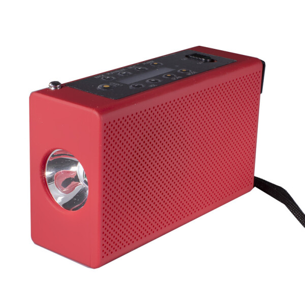 

Фонарь с динамо Haoyi HY-018 Красный с USB FM AM радио