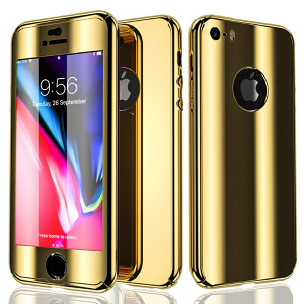 

Чехол накладка xCase на iPhone Х 360° Mirror Case золотой