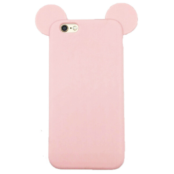 

Чехол накладка на iPhone 7 Plus/8 Plus Ушки Микки светло-розовый, силиконовый