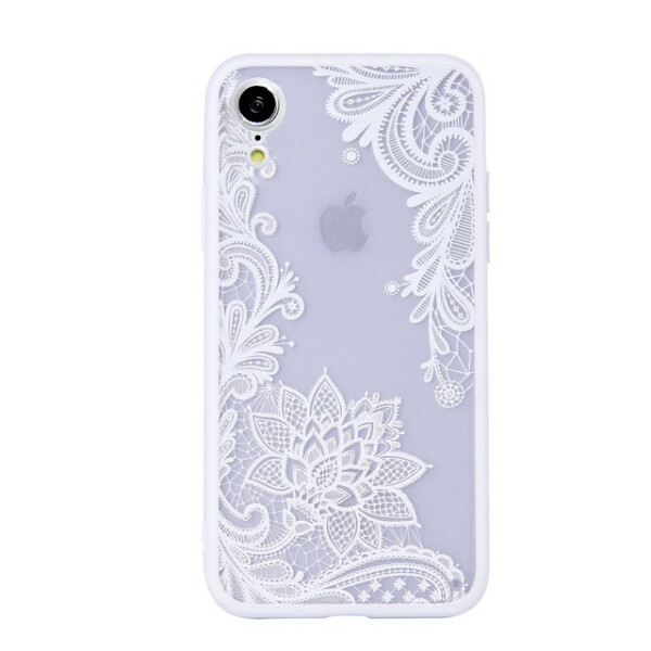 

Чехол накладка xCase на iPhone XR ажурный белый