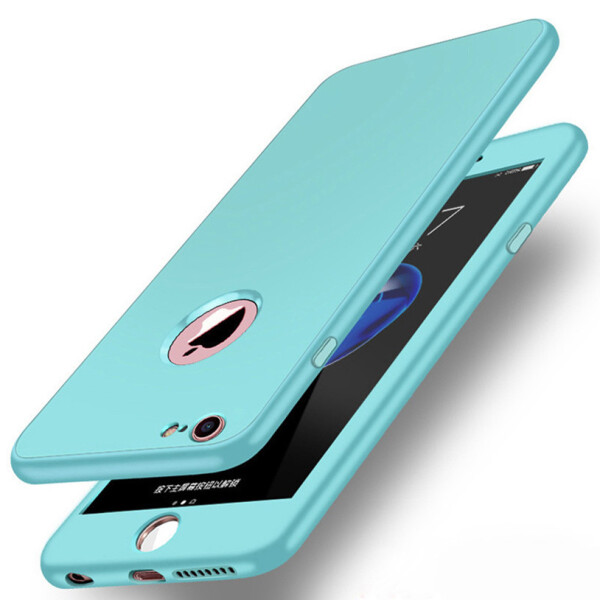 

Чехол накладка на iPhone Х двойной (на две стороны) голубой