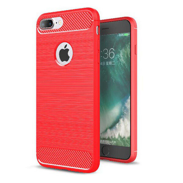 

Чехол накладка xCase на iPhone 7/8/SE 2020 Carbon Fiber красный