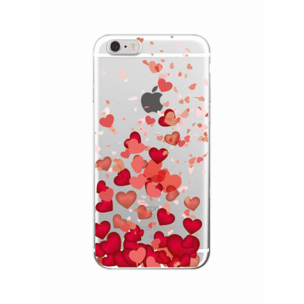 

Чехол накладка xCase на iPhone 6/6s прозрачный с сердечками №2