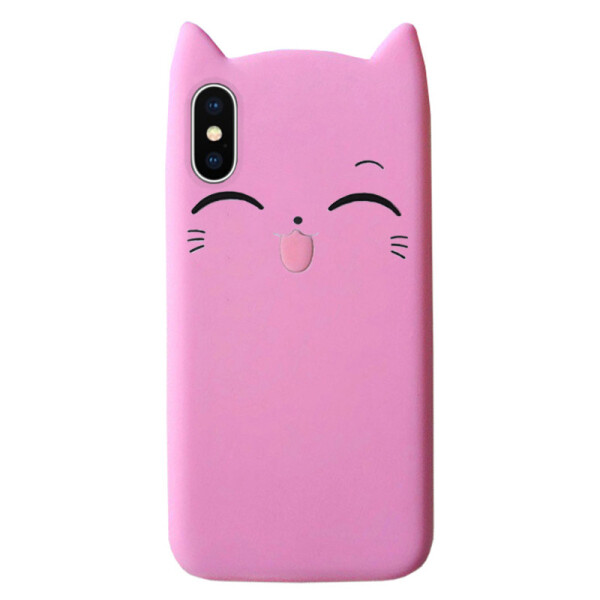 

Чехол накладка на iPhone X/XS Cartoon Cat pink