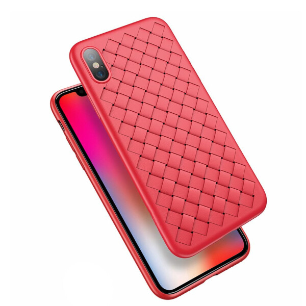 

Чехол накладка xCase на iPhone XR Weaving Case красный