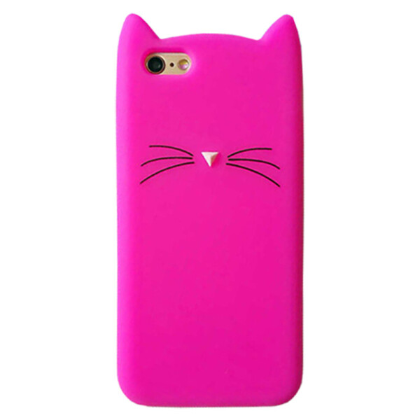 

Чехол накладка xCase на iPhone 6 Plus/6s Plus Silicone Cat ярко-розовый
