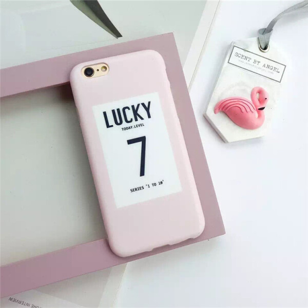 

Чехол накладка на iPhone 6/6s Lucky розовый, плотный силикон