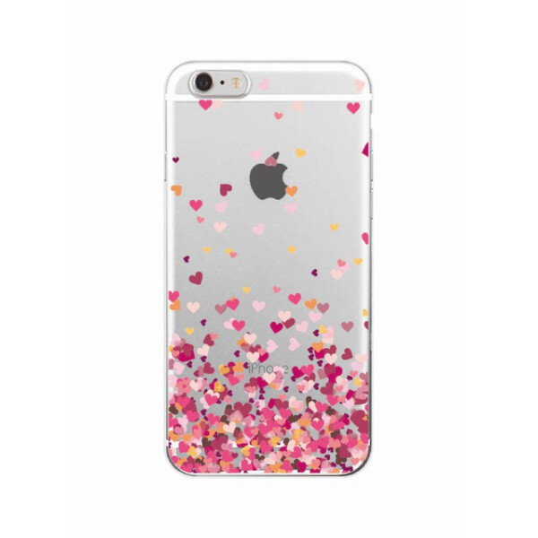 

Чехол накладка xCase на iPhone 6/6s прозрачный с сердечками №1