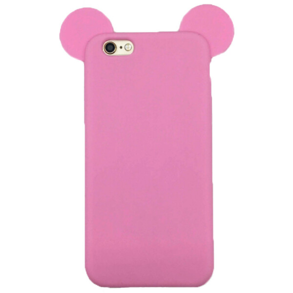 

Чехол накладка на iPhone 6/6s Ушки Микки розовый, силиконовый