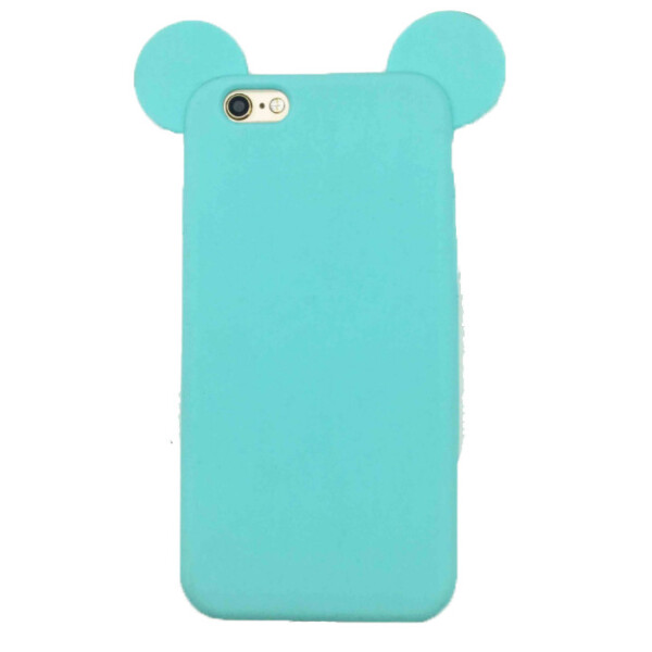 

Чехол накладка на iPhone 6/6s Ушки Микки мятный, силиконовый